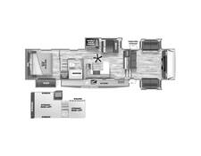 2024 Sabre 37FLL Fifth Wheel at Arrowhead Camper Sales, Inc. STOCK# N13257 Floor plan Image