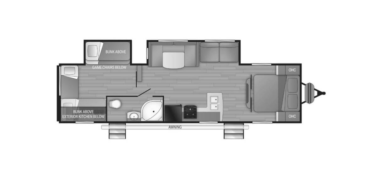 2021 Heartland Prowler 320BH Travel Trailer at Arrowhead Camper Sales, Inc. STOCK# U56518 Floor plan Layout Photo