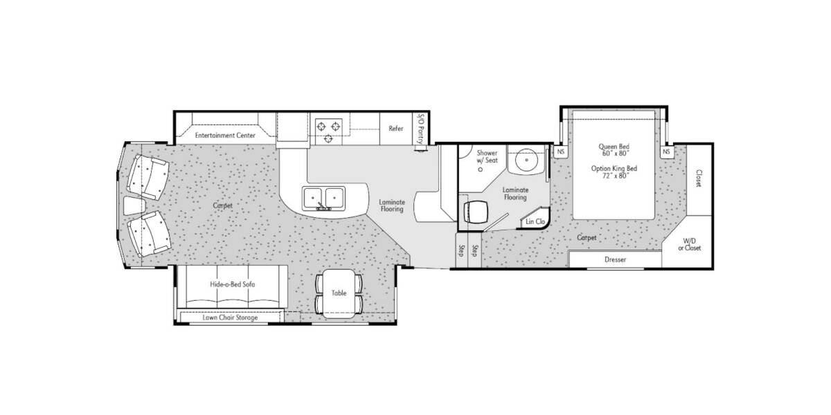 2012 Peterson Excel Limited 36GKE Fifth Wheel at Arrowhead Camper Sales, Inc. STOCK# U90083 Floor plan Layout Photo