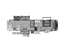 2023 KZ Durango 321RKT Fifth Wheel at Arrowhead Camper Sales, Inc. STOCK# U40240 Floor plan Image