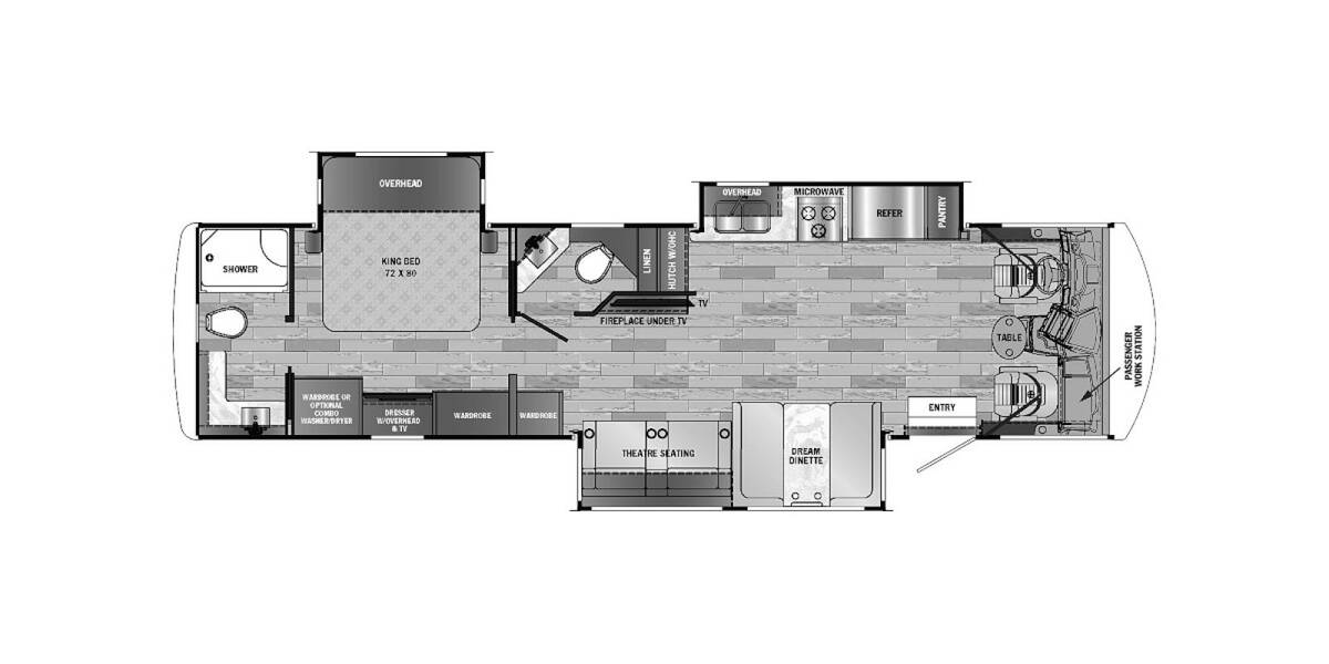 2022 Georgetown 5 Series GT5 Ford 34H5 Class A at Arrowhead Camper Sales, Inc. STOCK# N13360 Floor plan Layout Photo