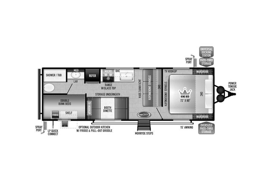 2022 East to West Della Terra 250BH  at Arrowhead Camper Sales, Inc. STOCK# N09657 Floor plan Layout Photo