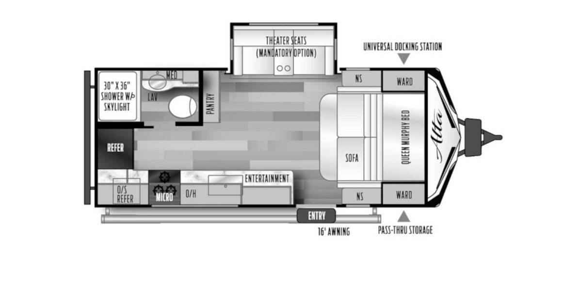 2023 East to West Alta 1900MMK Travel Trailer at Arrowhead Camper Sales, Inc. STOCK# N07559 Floor plan Layout Photo