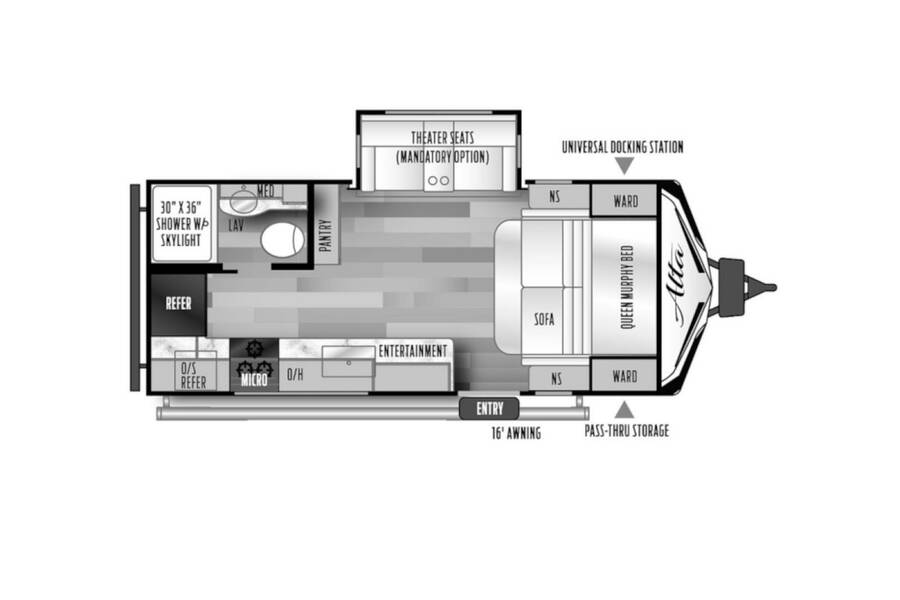 2023 East to West Alta 1900MMK Travel Trailer at Arrowhead Camper Sales, Inc. STOCK# N07559 Floor plan Layout Photo