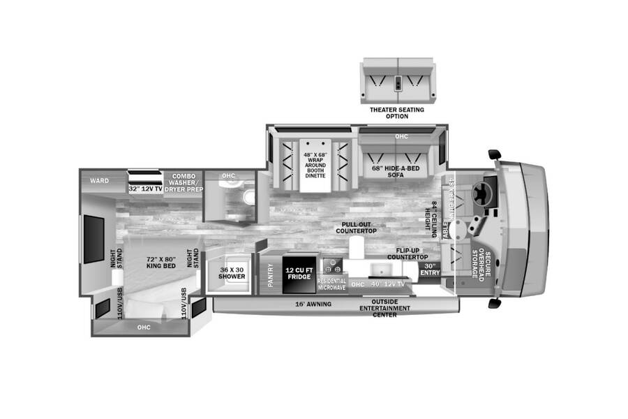 2023 FR3 30DS Class A at Arrowhead Camper Sales, Inc. STOCK# N11610 Floor plan Layout Photo