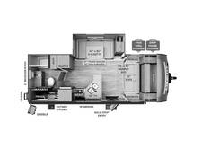 2023 Rockwood Mini Lite 2507S Travel Trailer at Arrowhead Camper Sales, Inc. STOCK# N54260 Floor plan Image