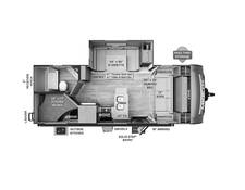 2023 Rockwood Mini Lite 2509S Travel Trailer at Arrowhead Camper Sales, Inc. STOCK# N54854 Floor plan Image