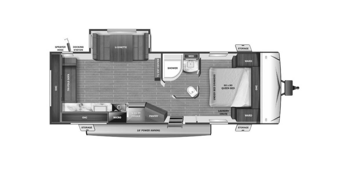2022 Starcraft Super Lite 242RL Travel Trailer at Arrowhead Camper Sales, Inc. STOCK# UT5059 Floor plan Layout Photo