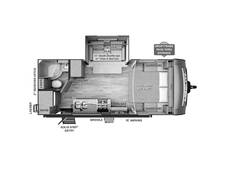 2023 Rockwood Mini Lite 2205S Travel Trailer at Arrowhead Camper Sales, Inc. STOCK# N55102 Floor plan Image