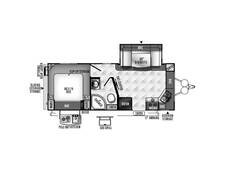 2017 Flagstaff Micro Lite 25FKS Travel Trailer at Arrowhead Camper Sales, Inc. STOCK# U15161 Floor plan Image