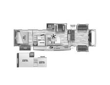 2023 Sabre 37FLL Fifth Wheel at Arrowhead Camper Sales, Inc. STOCK# N13091 Floor plan Image