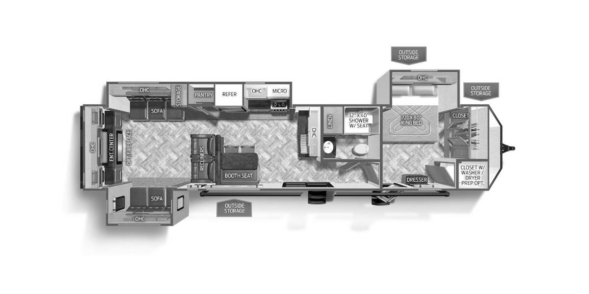 2023 Palomino Puma Destination 38DEN Travel Trailer at Arrowhead Camper Sales, Inc. STOCK# N99984 Floor plan Layout Photo