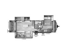 2023 Rockwood Ultra Lite 2906BS Travel Trailer at Arrowhead Camper Sales, Inc. STOCK# N89647 Floor plan Image