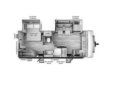 2024 Rockwood Mini Lite 2516S Travel Trailer at Arrowhead Camper Sales, Inc. STOCK# N90011 Floor plan Image