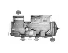 2024 Rockwood Ultra Lite 2608BS Travel Trailer at Arrowhead Camper Sales, Inc. STOCK# N90053 Floor plan Image