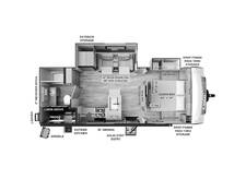 2024 Rockwood Mini Lite 2513S Travel Trailer at Arrowhead Camper Sales, Inc. STOCK# N56430 Floor plan Image