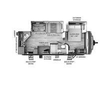 2024 Rockwood Ultra Lite 2614BS Travel Trailer at Arrowhead Camper Sales, Inc. STOCK# N90356 Floor plan Image