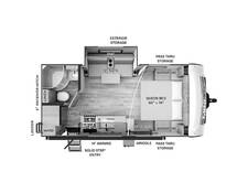 2024 Rockwood Mini Lite 2109S Travel Trailer at Arrowhead Camper Sales, Inc. STOCK# N56959 Floor plan Image