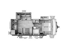 2024 Rockwood Mini Lite 2515S Travel Trailer at Arrowhead Camper Sales, Inc. STOCK# N57242 Floor plan Image