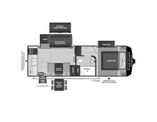 2022 Keystone Cougar Half-Ton 23MLS Fifth Wheel at Arrowhead Camper Sales, Inc. STOCK# U01368 Floor plan Image