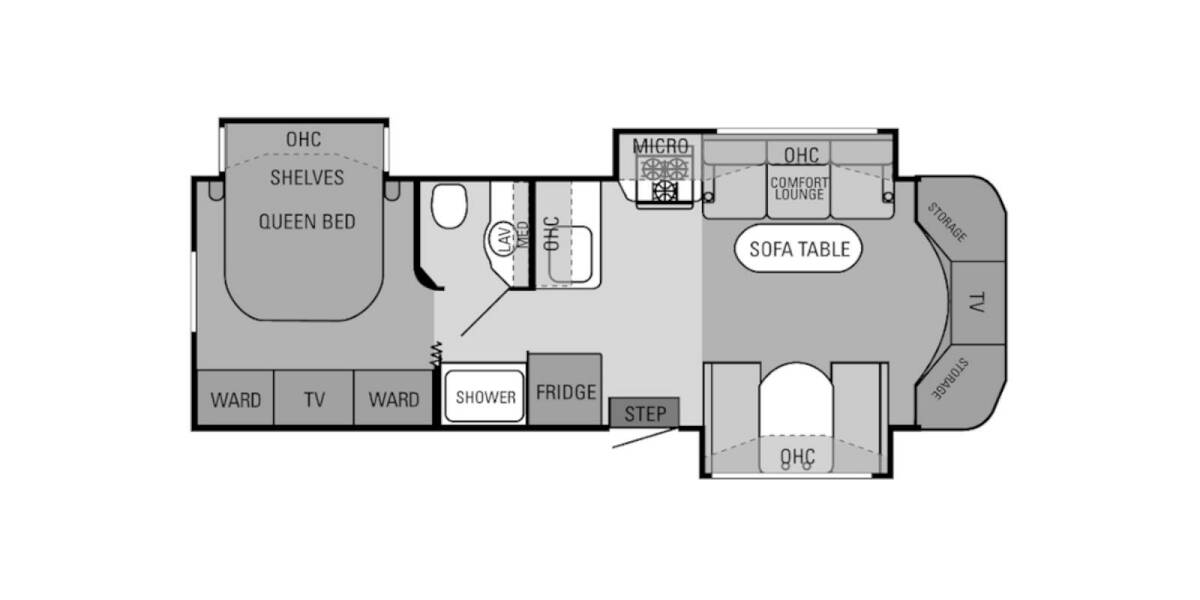 2013 Jayco Melbourne Ford E-450 29D Class C at Arrowhead Camper Sales, Inc. STOCK# 59326 Floor plan Layout Photo