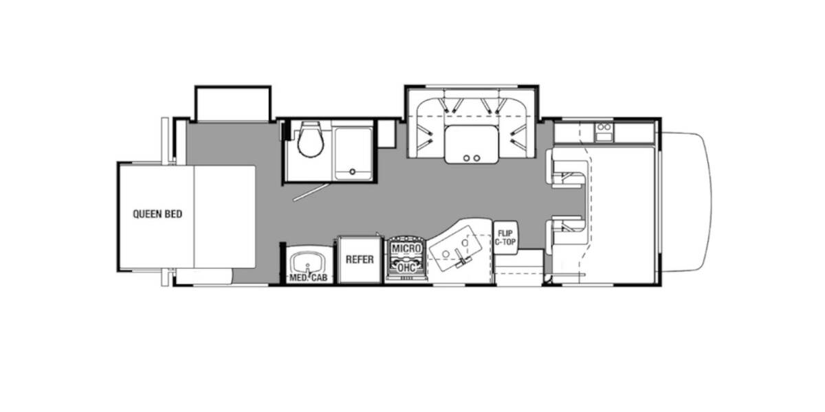 2016 Forester Ford 2501TS Class C at Arrowhead Camper Sales, Inc. STOCK# U11760 Floor plan Layout Photo