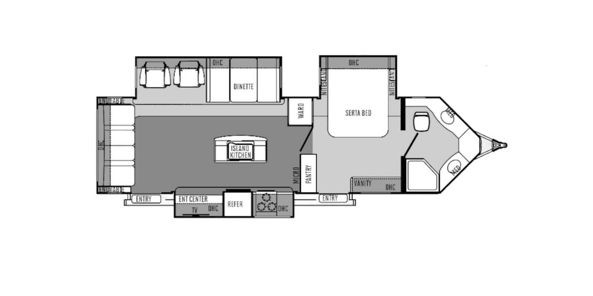 2014 Flagstaff V-Lite 30WIKSS Travel Trailer at Arrowhead Camper Sales, Inc. STOCK# U54723 Floor plan Layout Photo